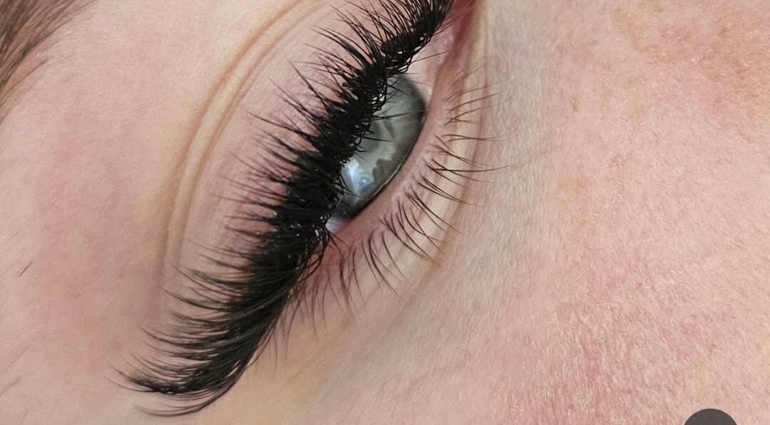 Close-up of eyelash extensions at TheBeautyMum, Skelmersdale, England, GB.