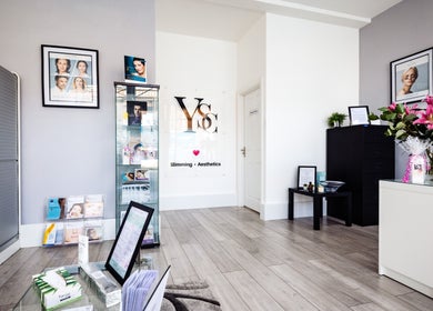 Interior of YSC Bournemouth & Online Clinic, featuring modern decor and beauty products in Bournemouth, England, GB.