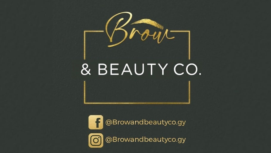 Brow & Beauty Co. logo with gold accents, located in New Waltham, England, GB.