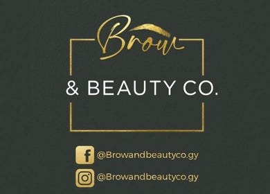Brow & Beauty Co. logo with gold accents, located in New Waltham, England, GB.