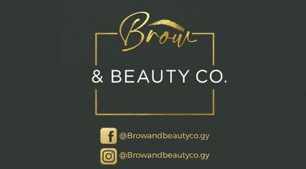 Brow & Beauty Co. logo with gold accents, located in New Waltham, England, GB.