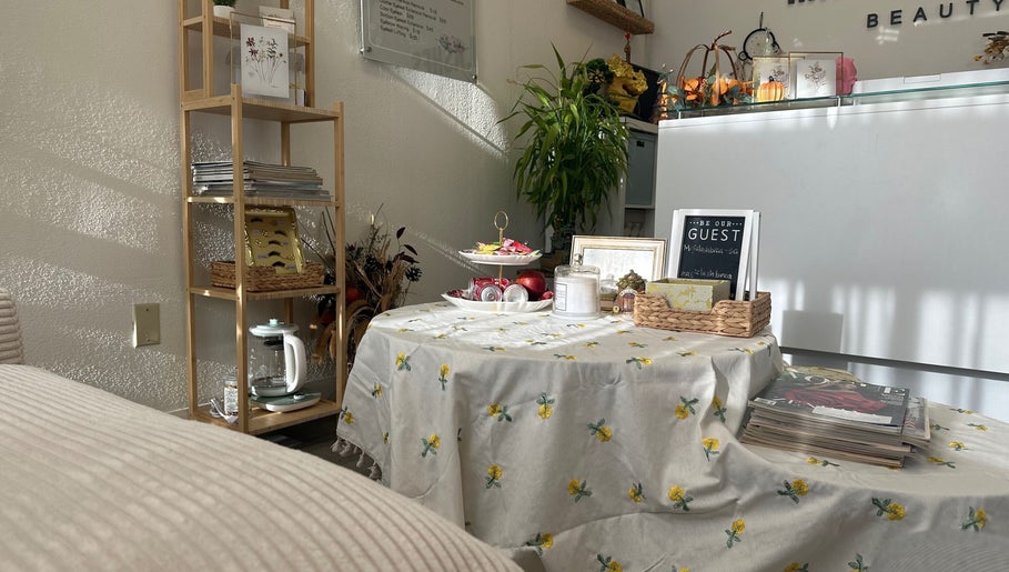 Inviting corner at Magiclash Brea, Brea, California, US, featuring table decor and natural light.