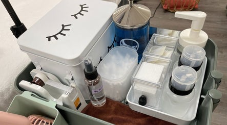 Beauty tools at Magiclash Brea, Brea, California, US. Neatly organized salon essentials for professional services.