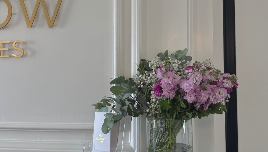 Elegant floral display at Brow Babes - BrowZ by Harry, Truro, England, GB enhancing the venue's serene atmosphere.