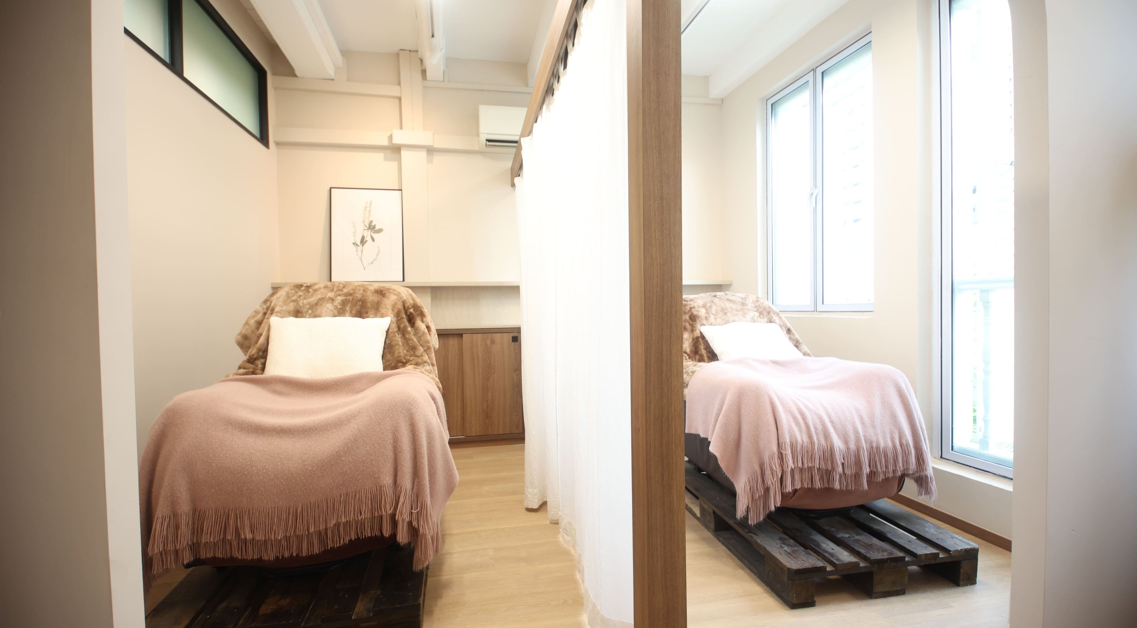 Cozy treatment beds at Eyelash Studio Flamingo - Tanjong Pagar, Singapore, Singapore, SG.