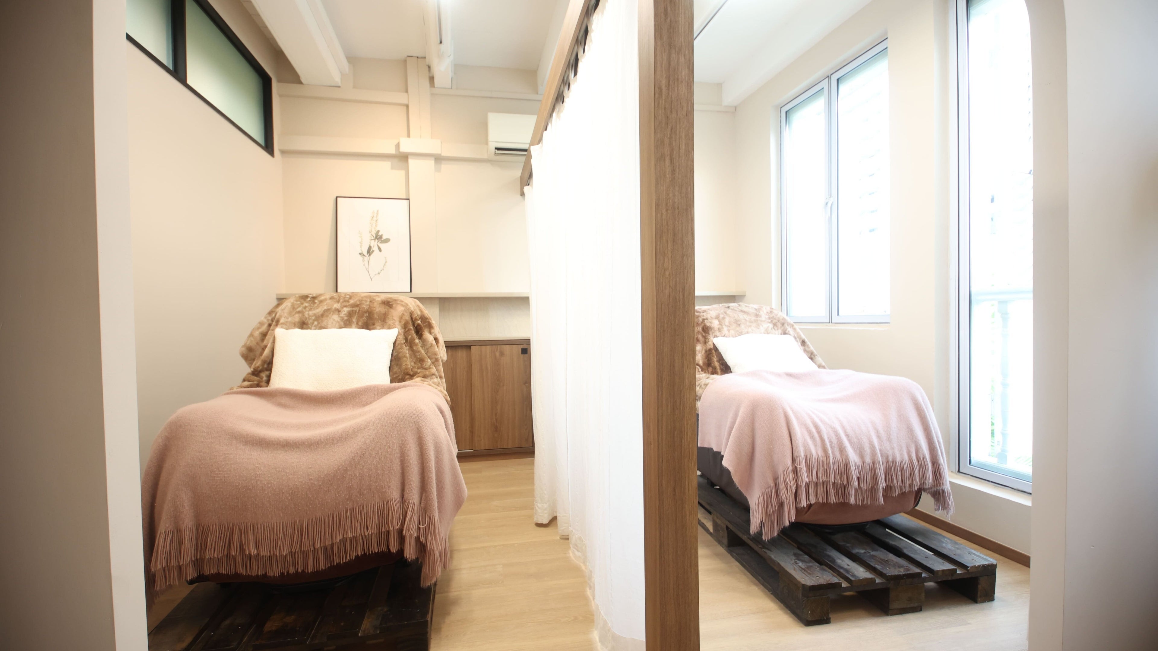 Cozy treatment beds at Eyelash Studio Flamingo - Tanjong Pagar, Singapore, Singapore, SG.