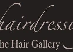 Elegant signage of The Hair Gallery by Yiota Morfi in Lakatamia, Nicosia, CY.