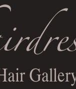 Elegant signage of The Hair Gallery by Yiota Morfi in Lakatamia, Nicosia, CY.