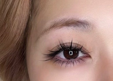 Close-up of stunning lash extensions at 9AMLash, Vaughan, Ontario, CA showcasing detailed eye beauty.