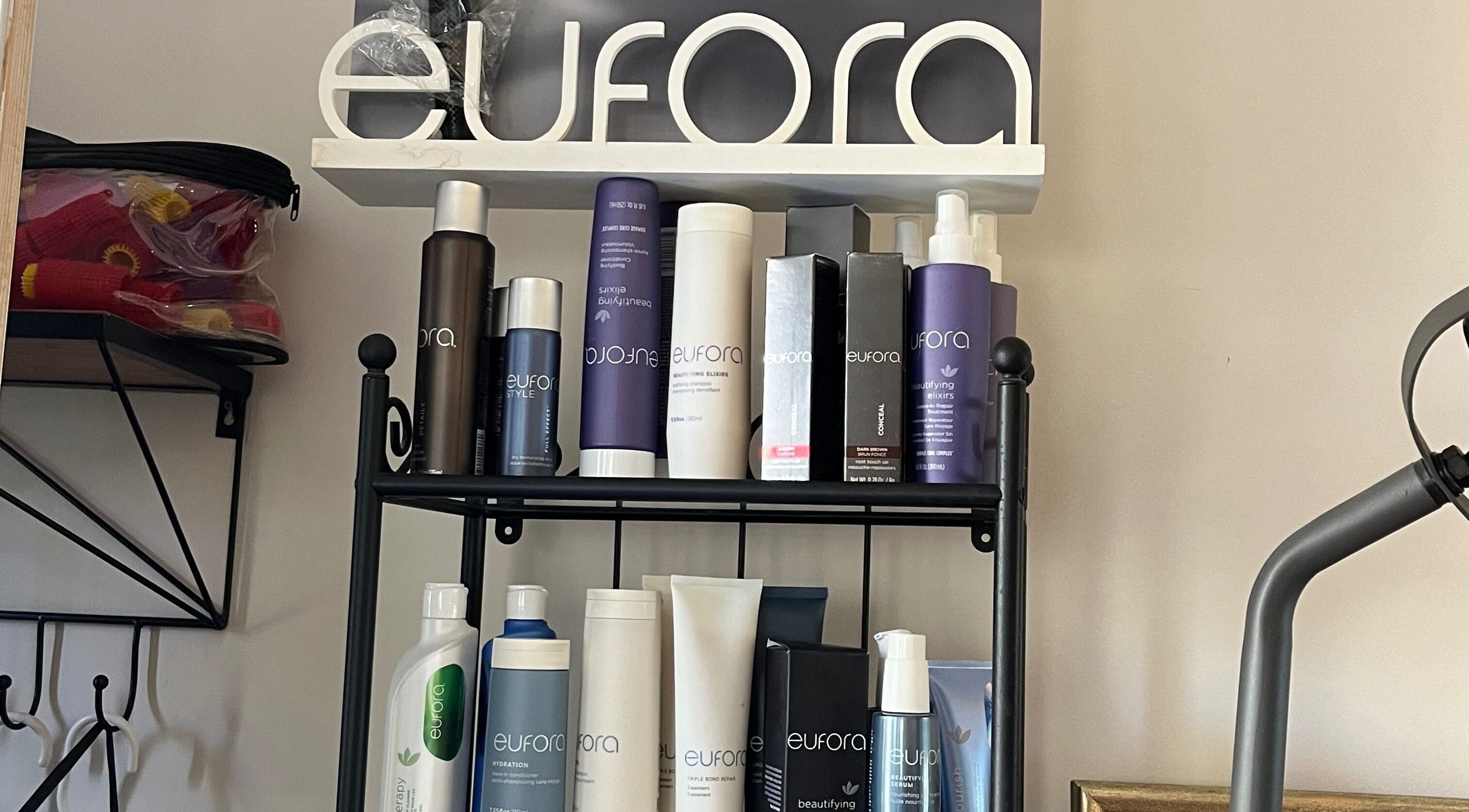 Eufora products at Creative Look, 83 Sherbrook St, Winnipeg, Manitoba, CA showcase premium beauty selections.