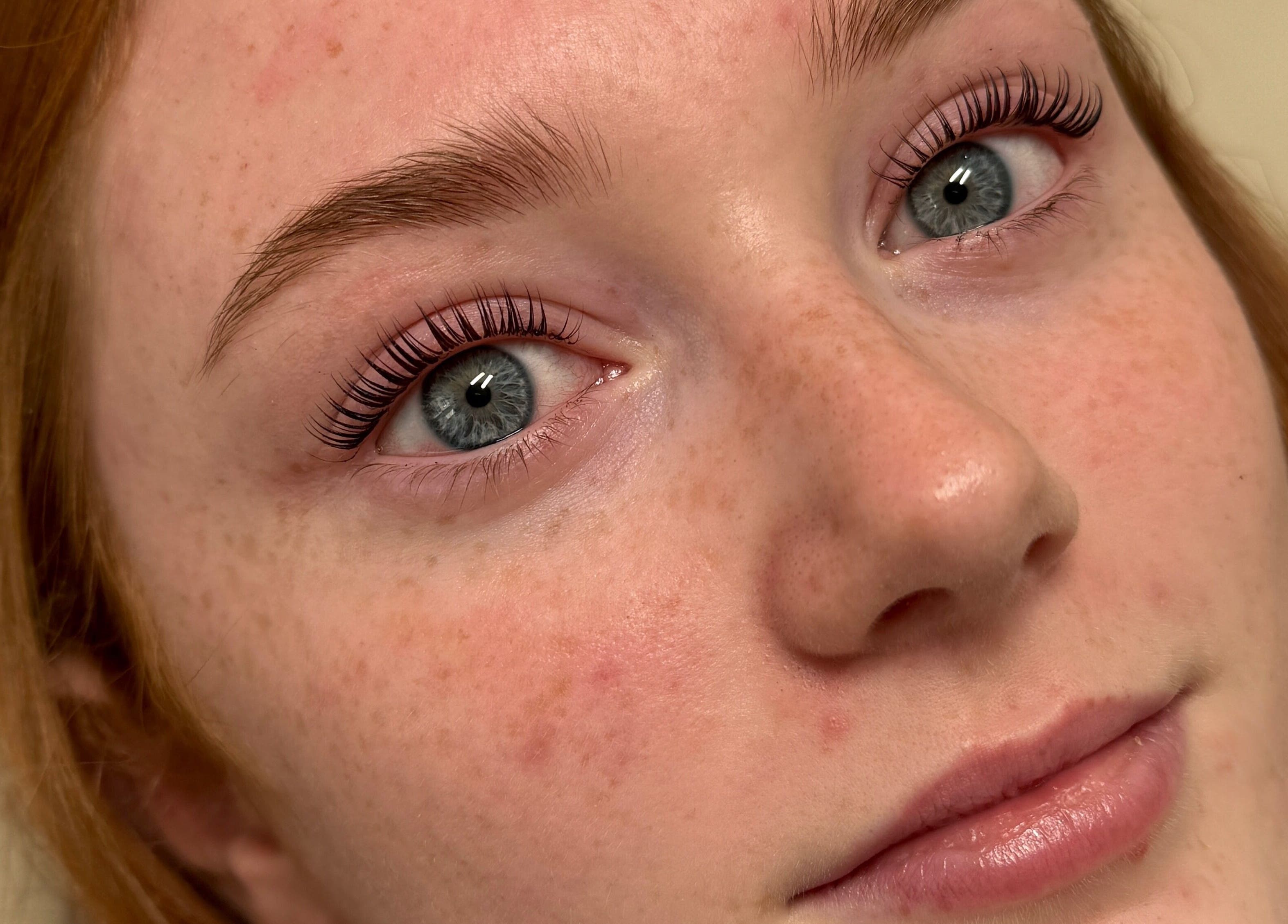 Close-up of styled eyelashes at Crown By Chloe in Dundee, Scotland, GB showcasing lash beauty.