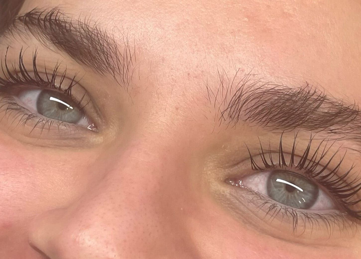 Close-up of elegantly styled eyelashes at Beaubella, Bishops Stortford, England, GB.