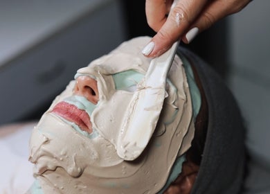 Relaxing facial mask applied at Xuefei Salon in Birkirkara, MT for rejuvenated skin.