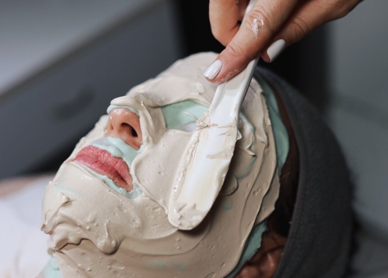 Facial mask application at Xuefei Salon, Birkirkara, MT, offering a soothing spa experience.