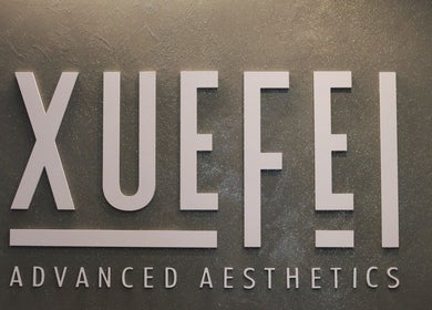 Xuefei Salon logo on elegant wall at Birkirkara, MT.