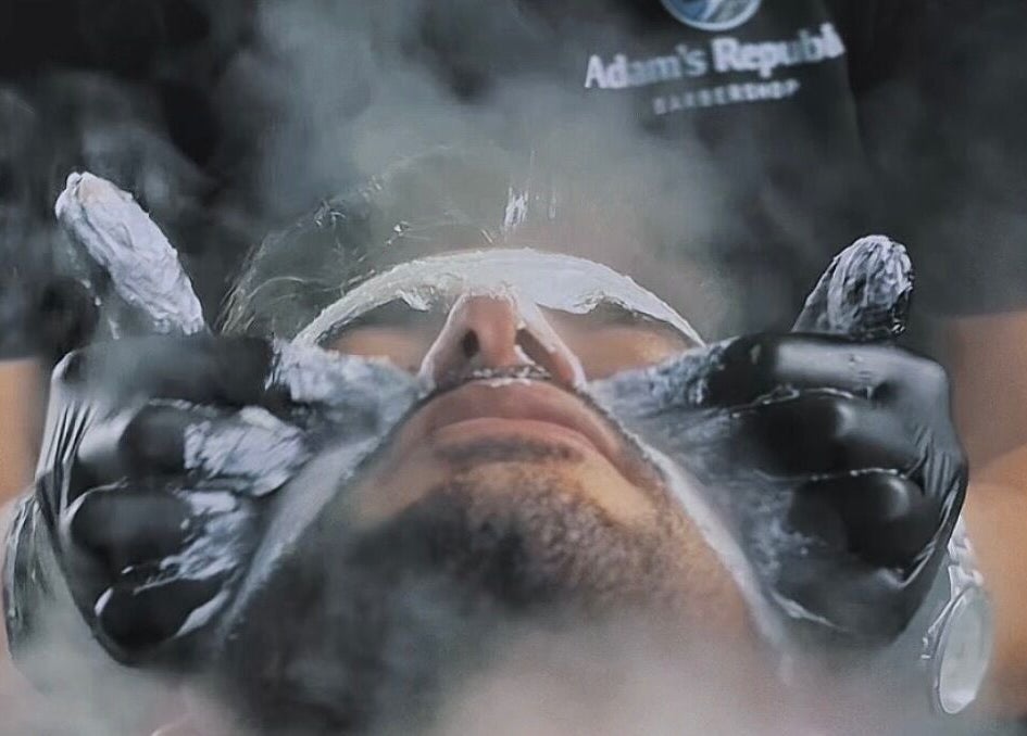 Relaxing steam facial at Adam's Republic | Al-Shati in Dammam, المنطقة الشرقية, SA with soothing skincare treatment.