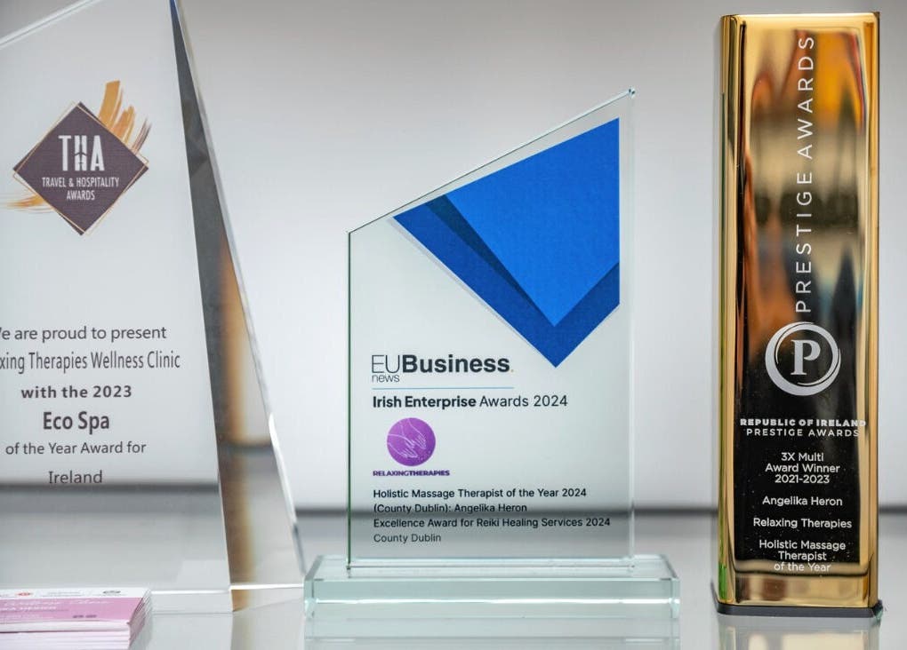 Award-winning accolades at Relaxing Therapies, Dublin 8, County Dublin, IE, showcasing excellence in wellness.