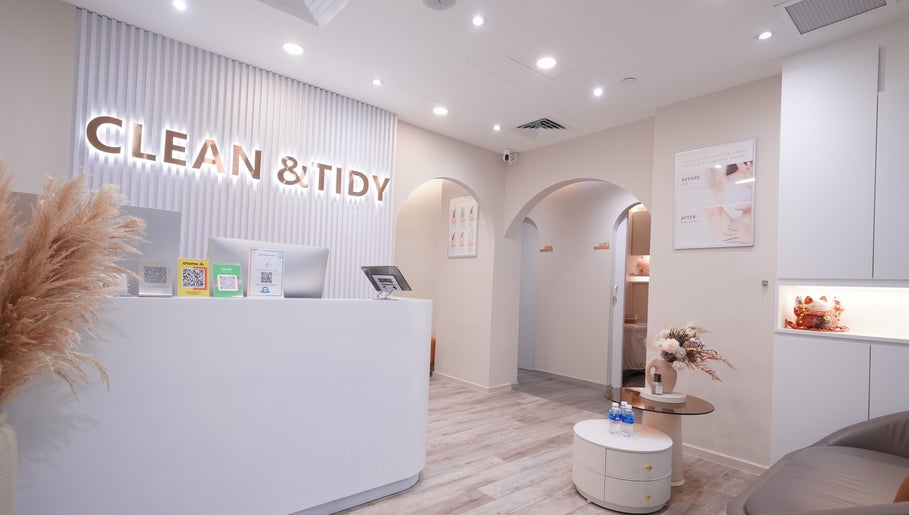 Bright reception area at Clean & Tidy - Bugis Cube, Singapore, Singapore, SG featuring modern decor.