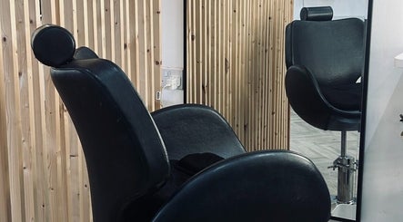 Elegant salon chair at Artist & Co. (Beth Hall Makeup Artist), Rugby, England, GB, inviting for beauty services.