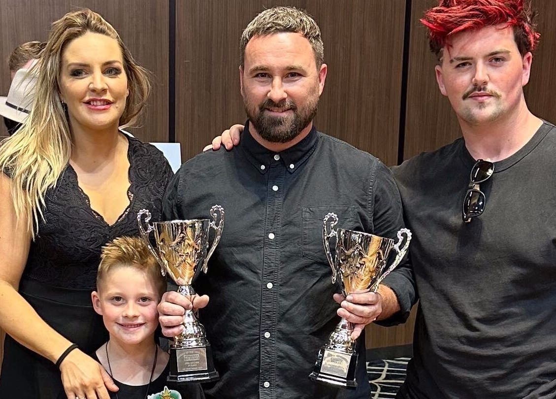 Team celebrating wins at Hearts and Minds Barber - Toukley, Toukley, New South Wales, AU.