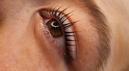 Close-up of lush lashes at Beauty By Tilly, Bradford, England, GB, showcasing detailed eye makeup.