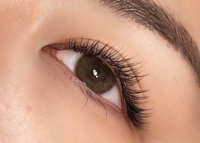 Close-up of expertly styled lashes at Hertime Lashes, Maylands, Western Australia, AU.
