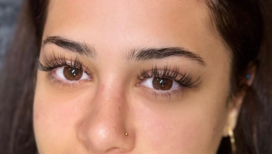 Close-up of styled lashes at Hertime Lashes in Maylands, Western Australia, AU. Enhance your natural beauty.