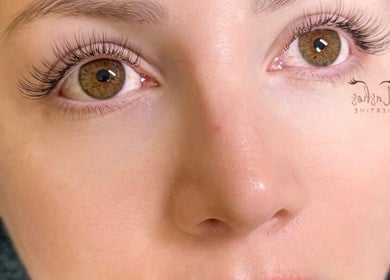 Close-up of elegant eyelash extensions by Hertime Lashes, Maylands, Western Australia, AU.