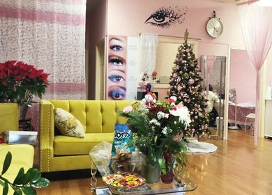 Elegant interior of Canny beauty lashes _ Rosemead, Rosemead, California, US with vibrant decor and cozy seating.