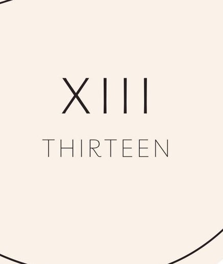 Stylish logo for Amy at Thirteen in Swalwell, England, GB, featuring 'XIII' and 'Thirteen'.