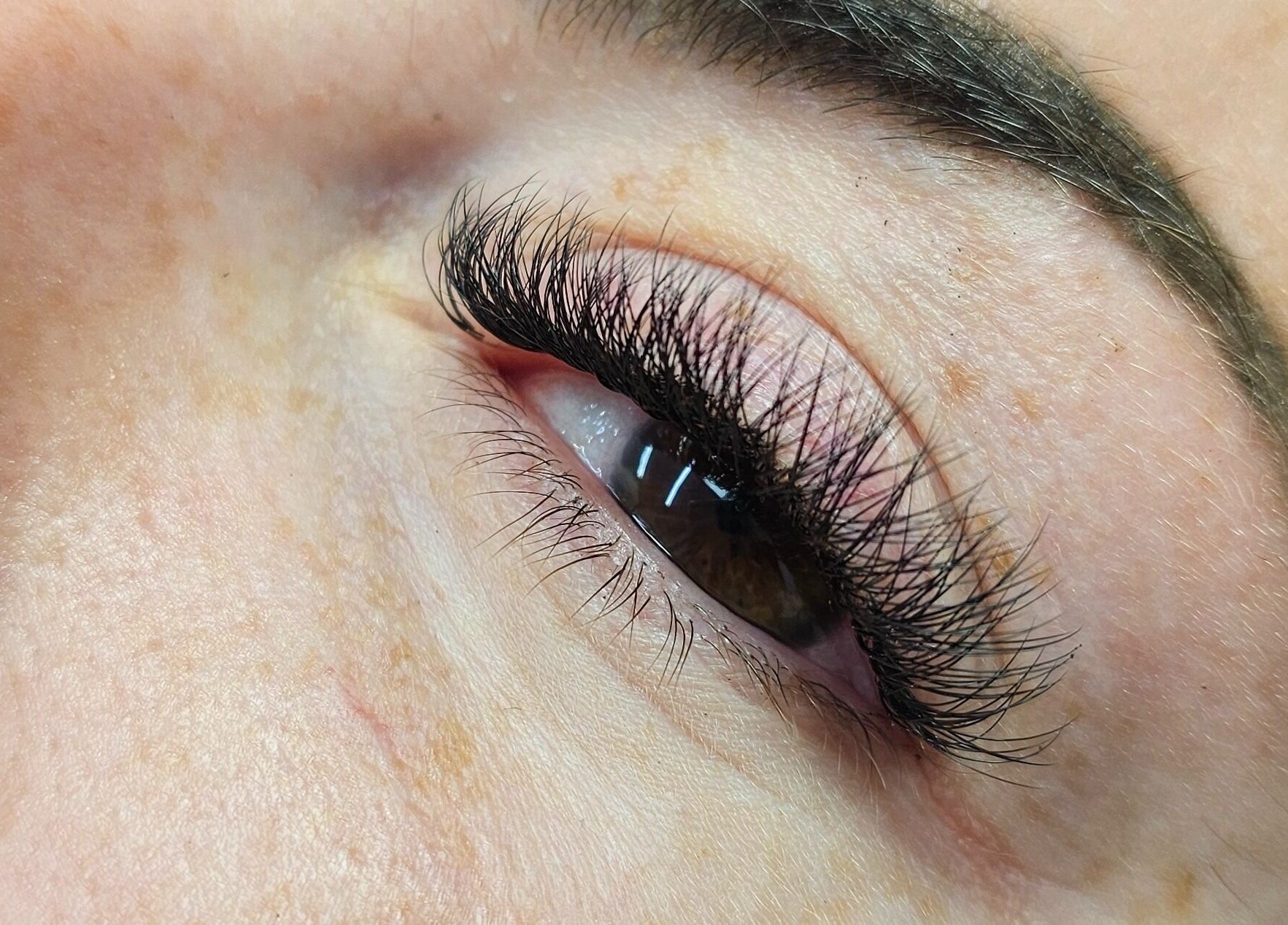 Close-up of expertly applied lashes at Silk Touch Lashes Glenrothes, Glenrothes, Scotland, GB.