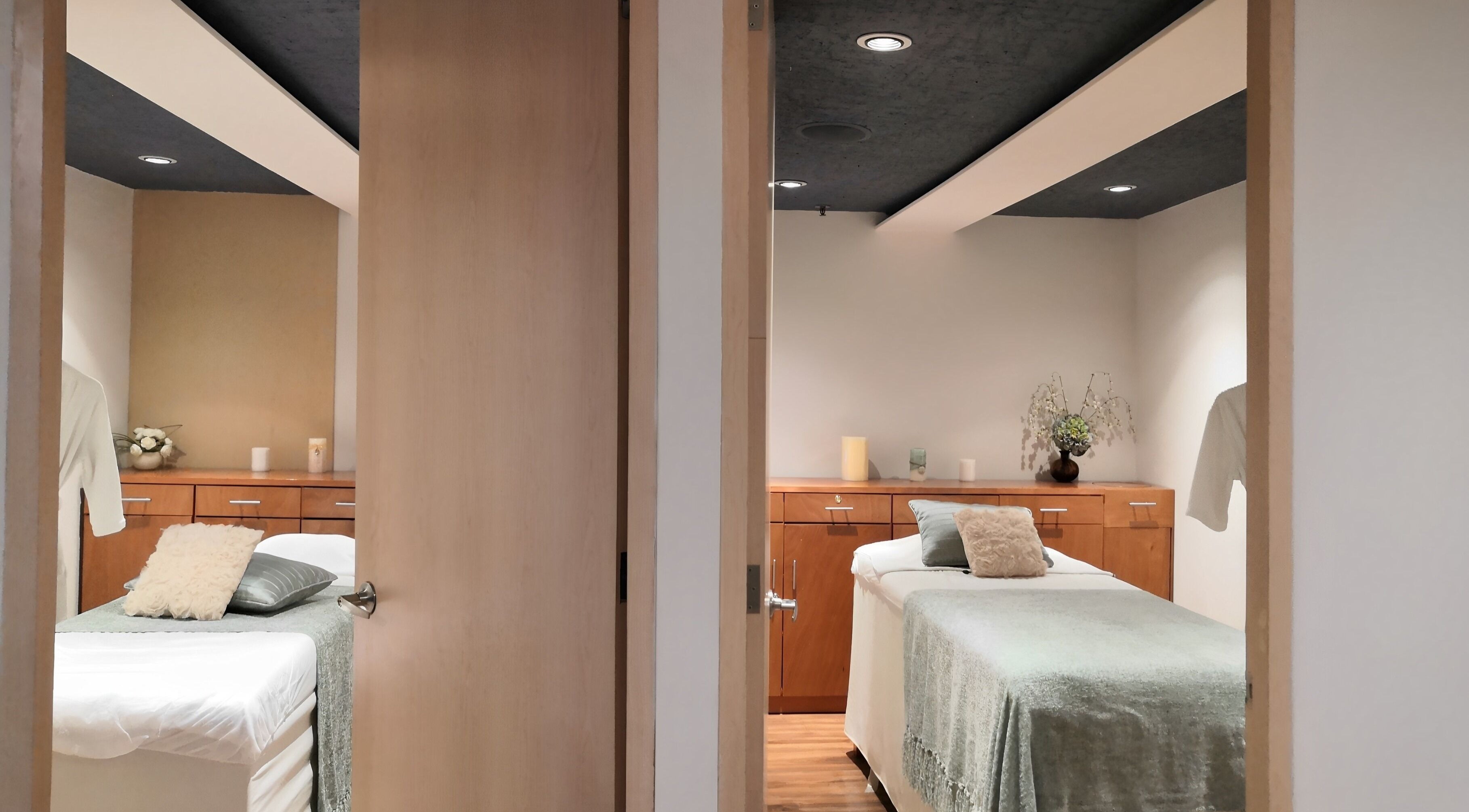 Sala de spa para masajes dobles en Spazio Spa Bienestar Integral, Ciudad de México, Ciudad de México, MX.