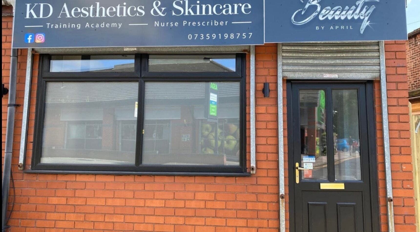 Front view of EleanorLarkinMUArtistry in Hindley, England, GB, showcasing a stylish beauty venue exterior.