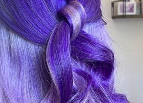 Vibrant purple hair styling at Hair by Aimee, Hatfield, England, GB showcasing unique color expertise.
