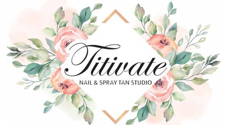 Elegant floral logo of Titivate Nail & Spray Tan Studio in Somerset West, Western Cape, ZA.