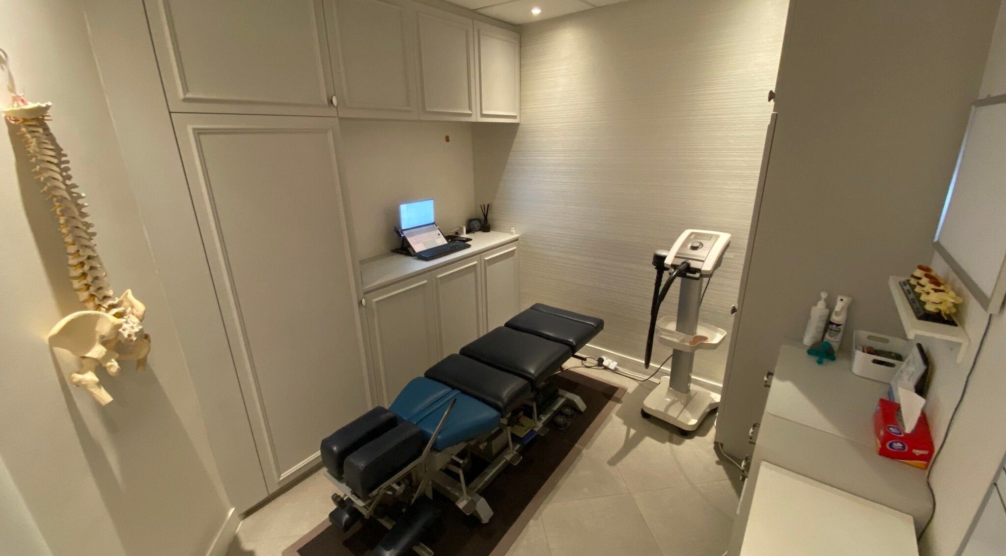 Cozy treatment room at Rin Aesthetics - Korean Facials and Laser Treatment, Hong Kong Island, HK.