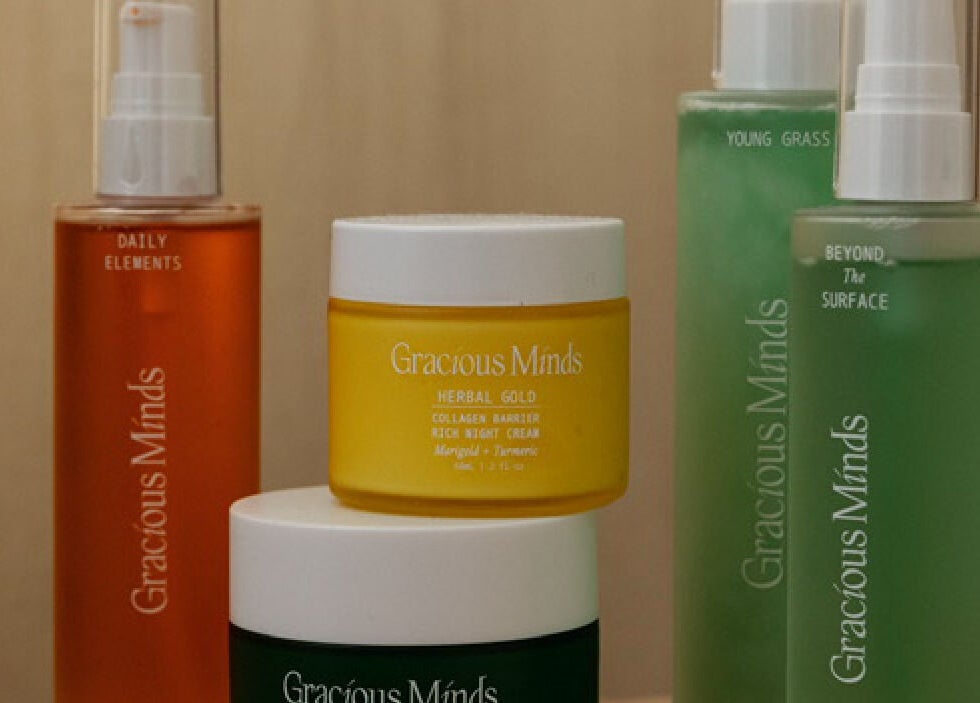 Collection of Gracious Minds skincare at Mesa Health & Wellness Studio, Freshwater, AU.