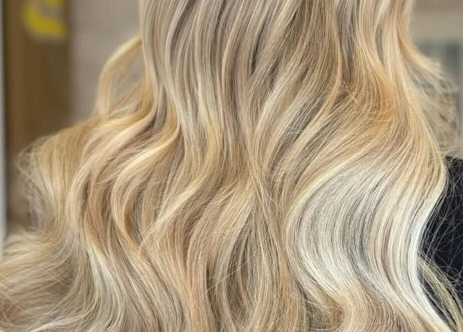 Beautiful blonde waves styled at Dutchess Salon Glasgow, Glasgow, Scotland, GB.