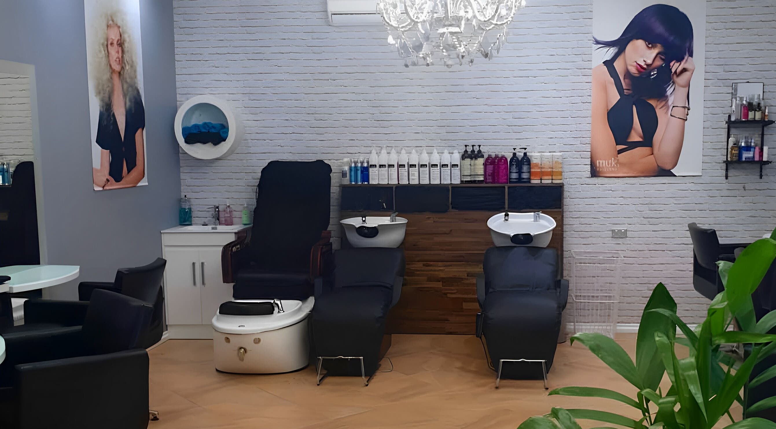 Stylish interior of The Brow and Skin Boutique in South Yunderup, Western Australia, AU with salon chairs and decor.
