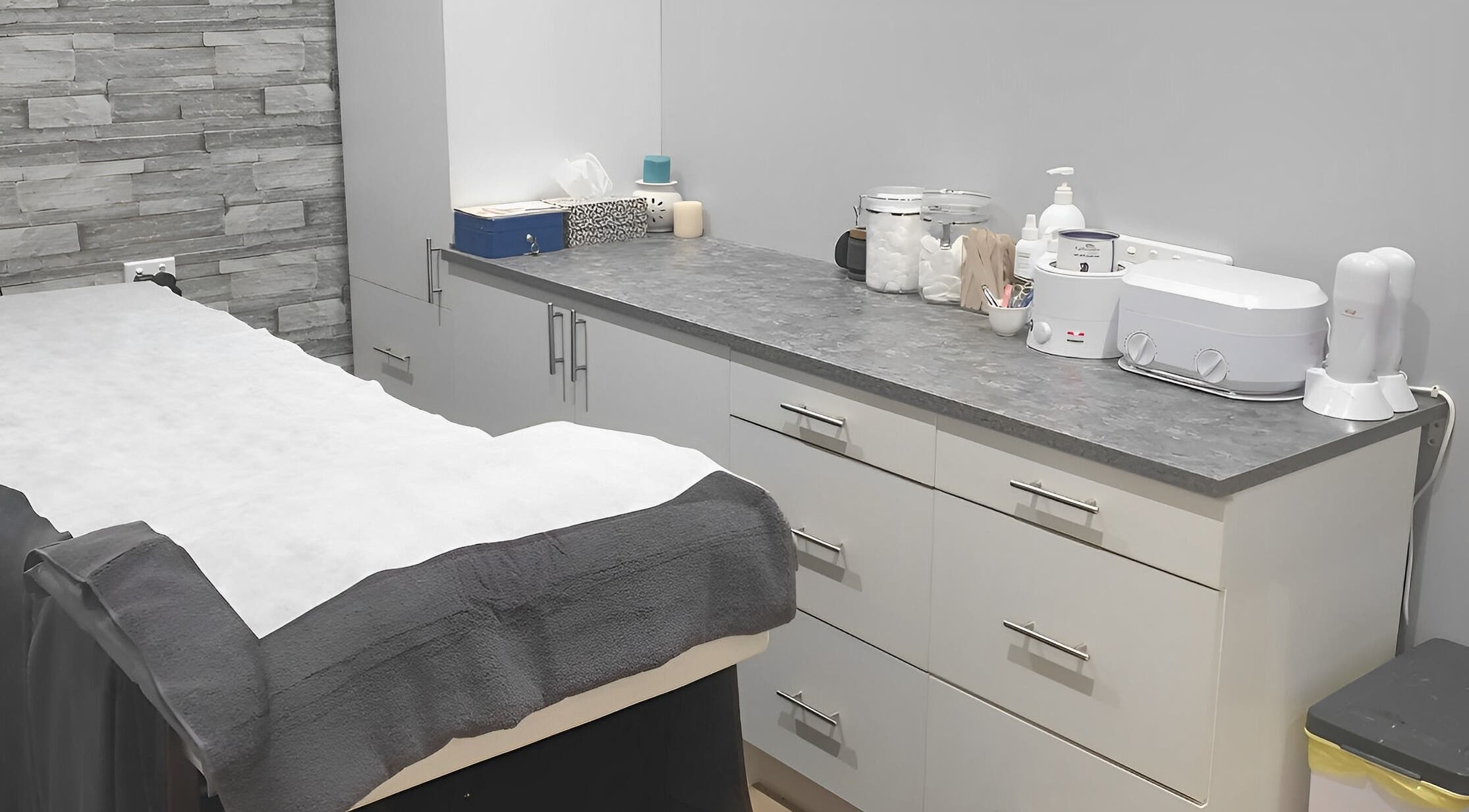 Relaxing treatment room at The Brow and Skin Boutique, South Yunderup, Western Australia, AU.