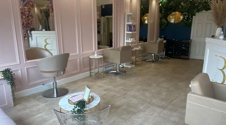 Luxurious seating and mirrors at Bellissima Lounge, Kirkcaldy, Scotland, GB, showcasing modern elegance.