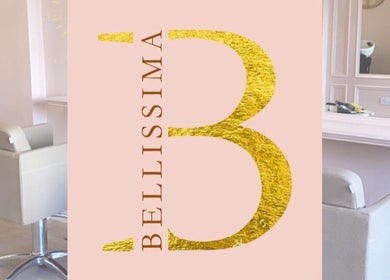 Inside view of Bellissima Lounge, a chic beauty salon in Kirkcaldy, Scotland, GB showcasing sleek styling chairs.