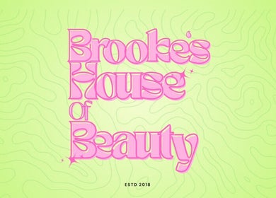 Stylized logo for Brooke’s House of Beauty in Dundee, Scotland. Established 2018.