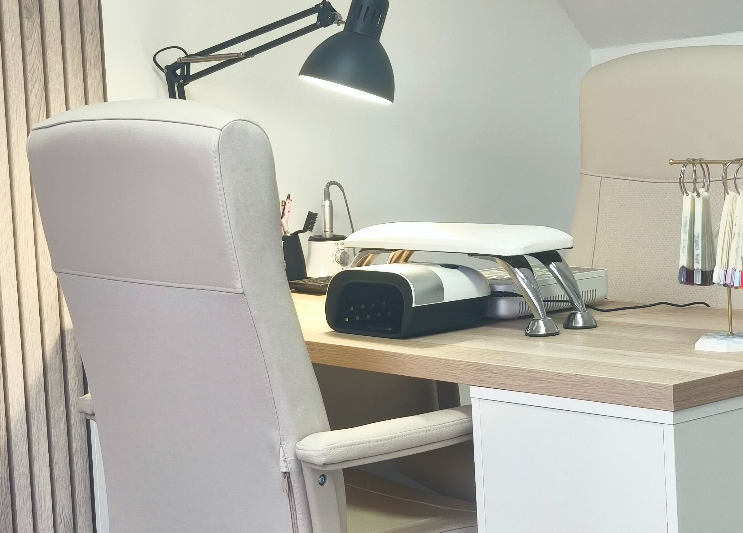 Luxurious nail workstation at Sarah Dinan Nails in Ennis, County Clare, IE.