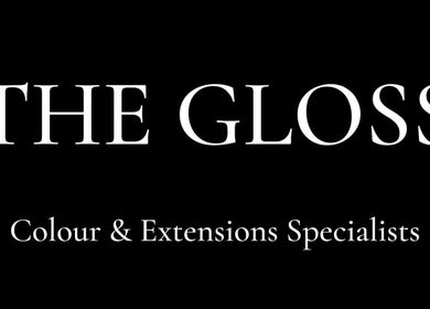 THE GLOSS logo with 'Colour & Extensions Specialists' in Lowestoft, England, GB.
