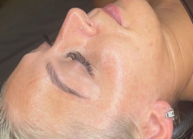 Client enjoying a facial treatment at Shxdy Skin Clinic, Manchester, England, GB.