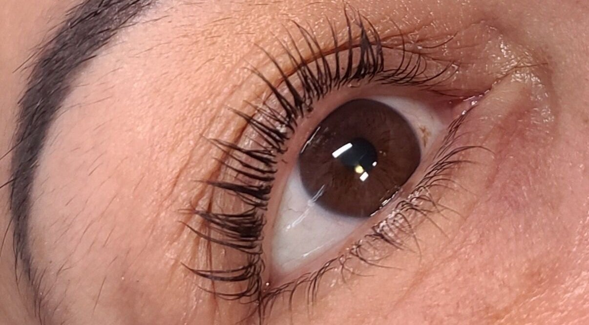 Close-up of lashes at La Beaute Haus (LBH), Calgary, Alberta, CA, highlighting lash extension artistry.