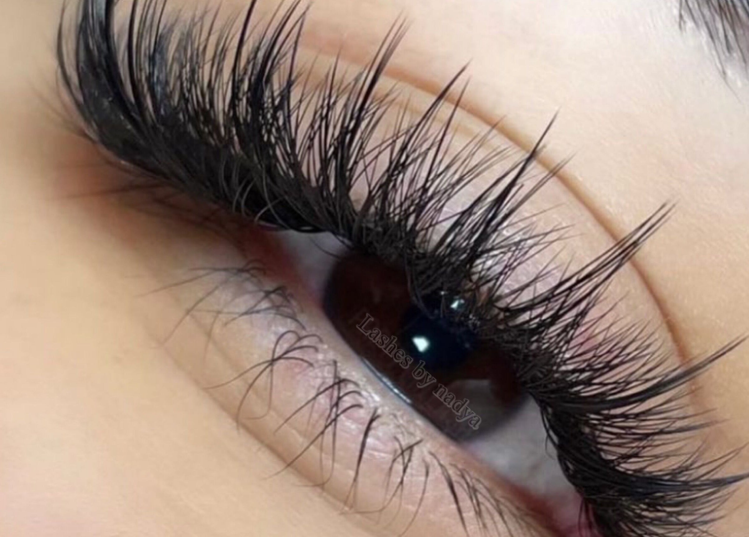 Close-up of eyelash extensions at Nadya Lashes N CO, Bali, Bali, ID for a stunning look.