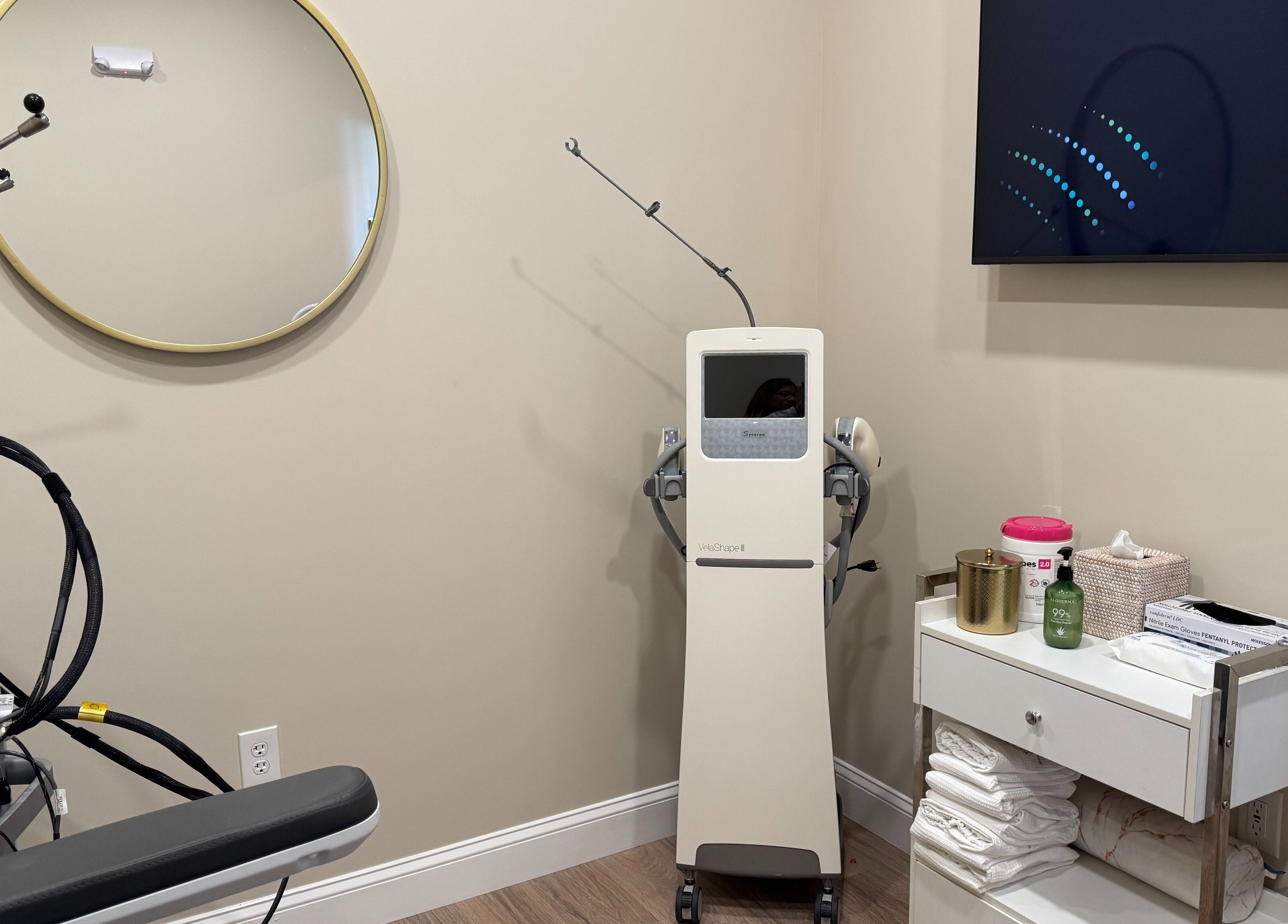 Advanced treatment room at Synergy Wellness and MediSpa in Oceanport, New Jersey, US, featuring state-of-the-art equipment.