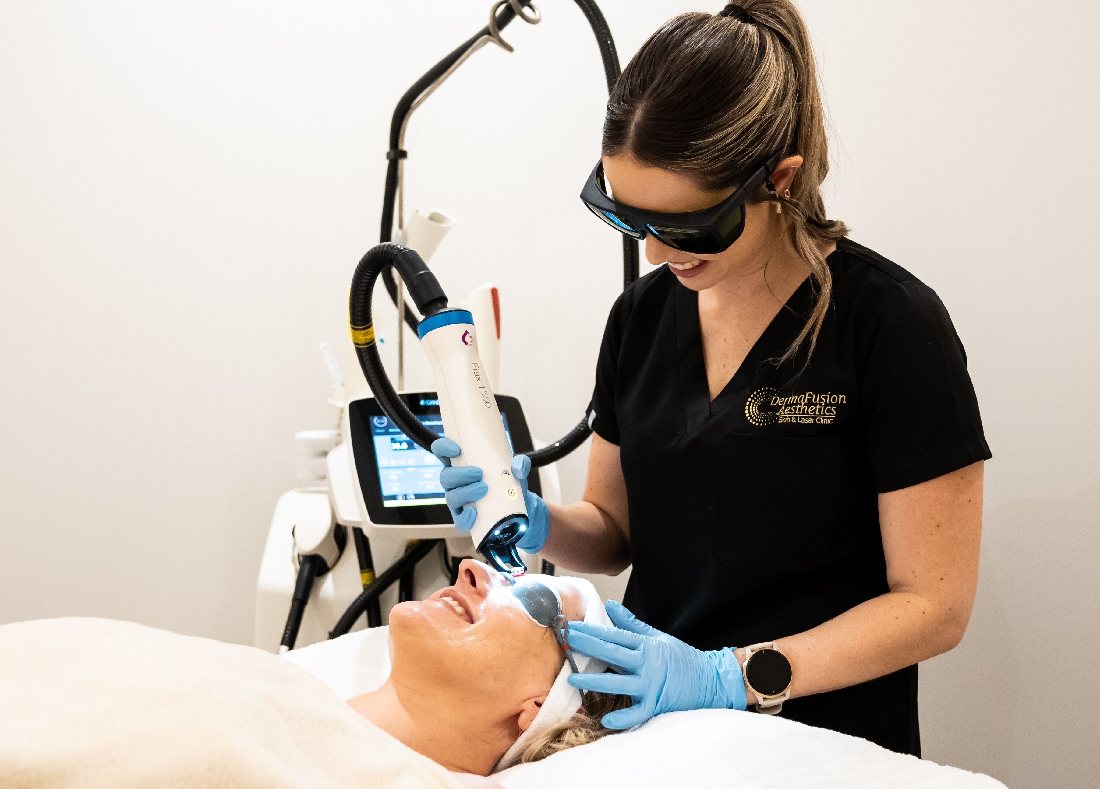 Professional laser skin treatment at Dermafusion Aesthetics in Stellenbosch, Western Cape, ZA.
